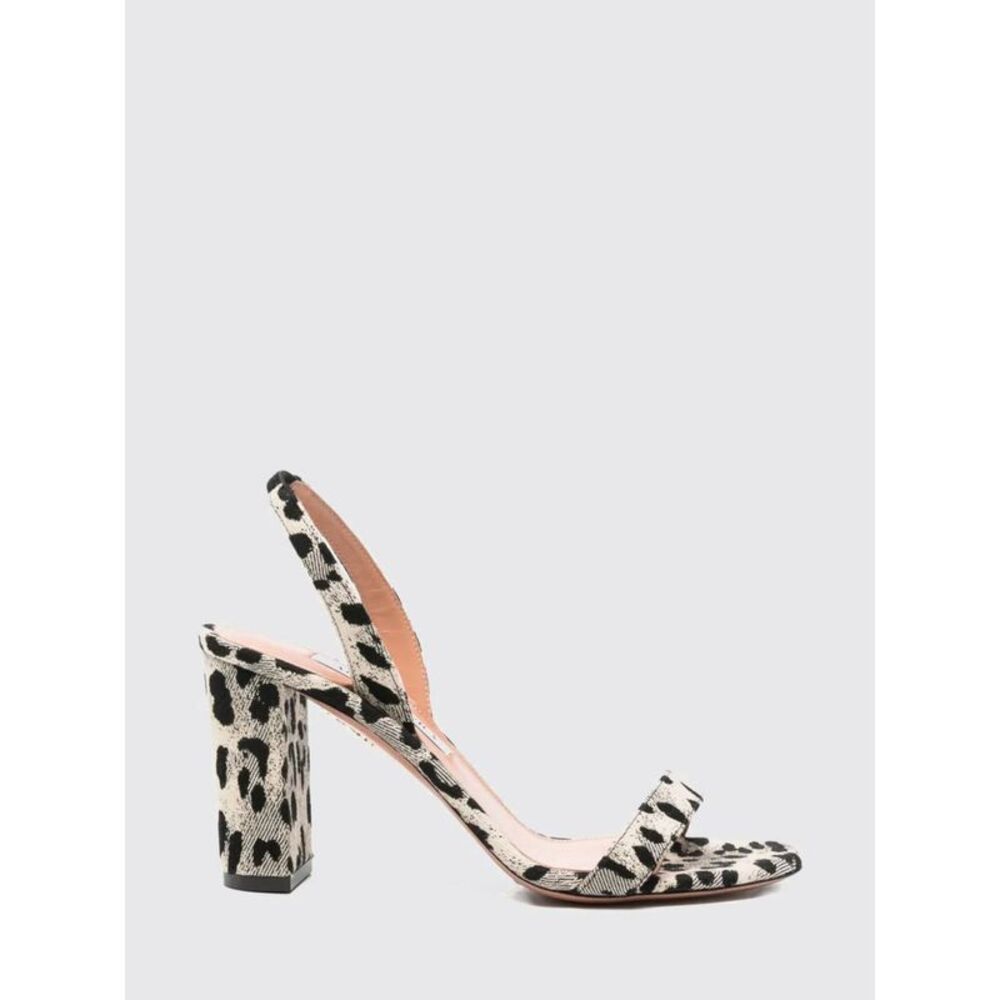 Aquazzura Heeled Sandal Woman Grey - Picture 1 of 3